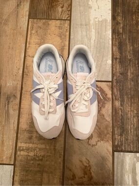 New Balance Women's White, Light Blue & Beige Athletic Sneakers
